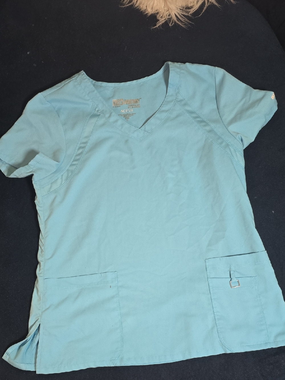 Light Blue Women's V-Neck Scrub Top